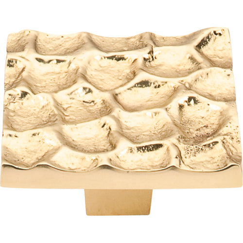 Cobblestone Square Knob 1 15/16in.  Brass