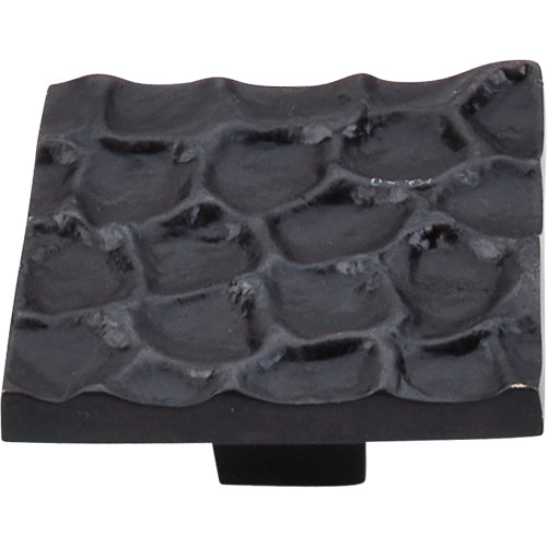 Cobblestone Square Knob 1 15/16in.  Coal Black