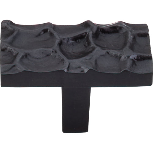 Cobblestone Rectangle Knob 1 7/8in.  Coal Black