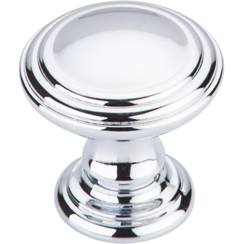 Reeded Knob 1 1/4in.  Polished Chrome