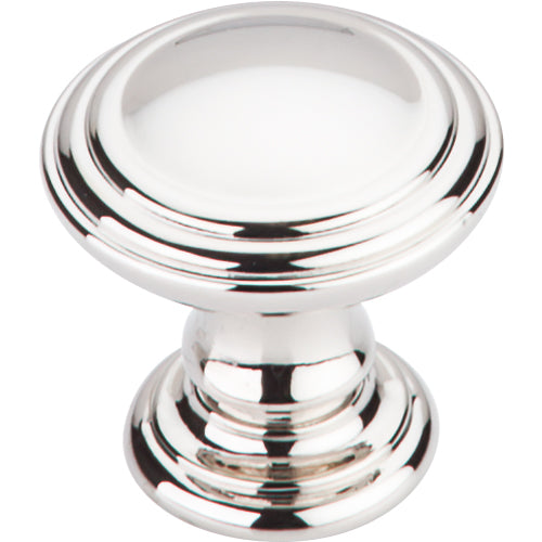 Reeded Knob 1 1/4in.  Polished Nickel