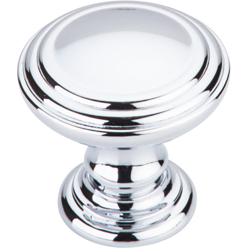 Reeded Knob 1 1/2in.  Polished Chrome
