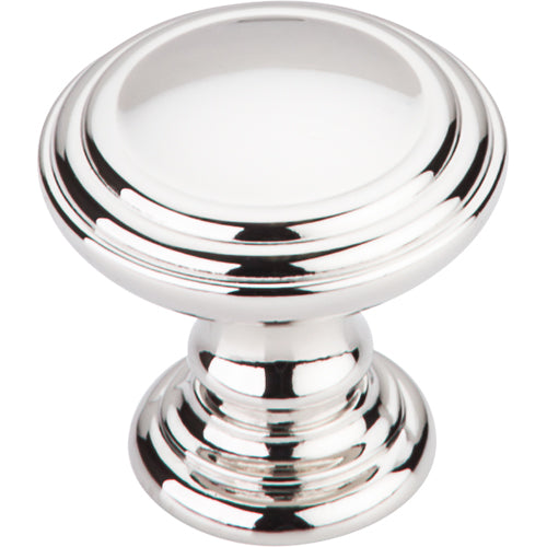 Reeded Knob 1 1/2in.  Polished Nickel