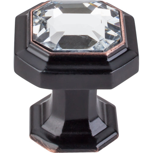 Crystal Emerald Knob 1 1/8in.  Tuscan Bronze