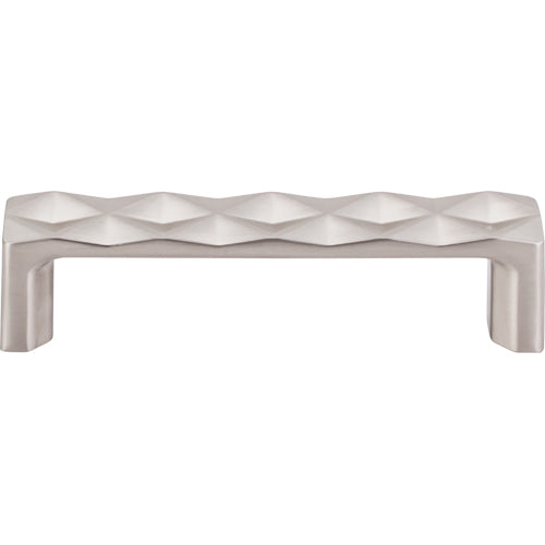 Quilted Pull 3 3/4in. (cc)  Brushed Satin Nickel