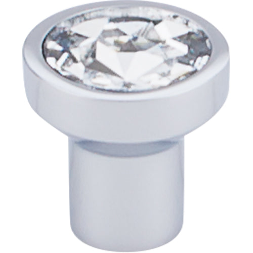 Wentworth Crystal Round Knob 1 1/8in.  Polished Chrome Base