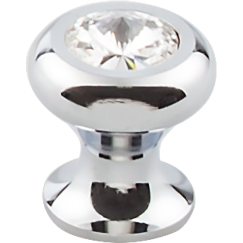 Hayley Crystal Knob Clear 15/16in.  Polished Chrome Base