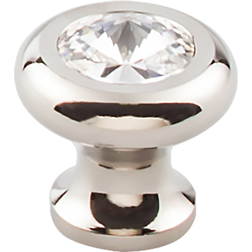 Hayley Crystal Knob Clear 1 3/16in.  Polished Nickel Base