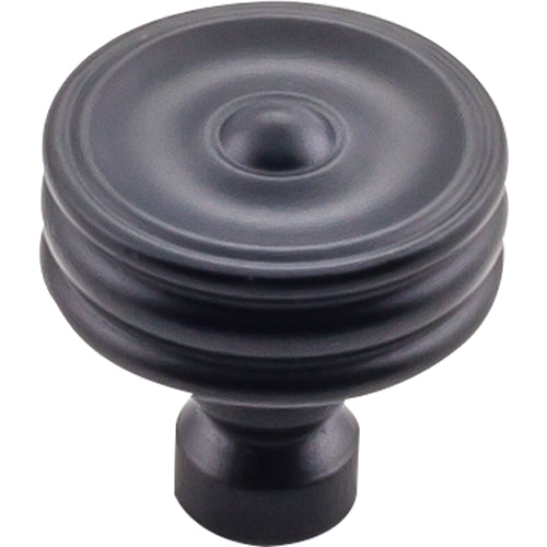 Brixton Ridged Knob 1 1/4 Inch  Flat Black