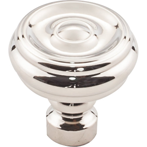 Brixton Button Knob 1 1/4 Inch  Polished Nickel