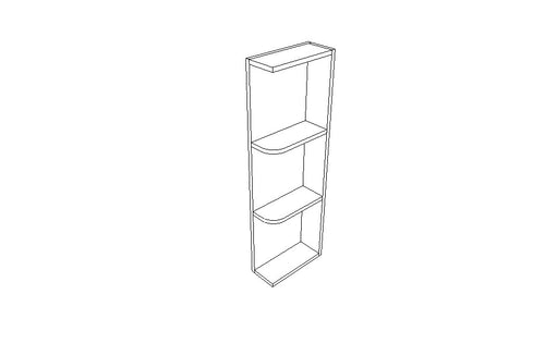 WES542 Wall End Open sheves Pacifica (PC)