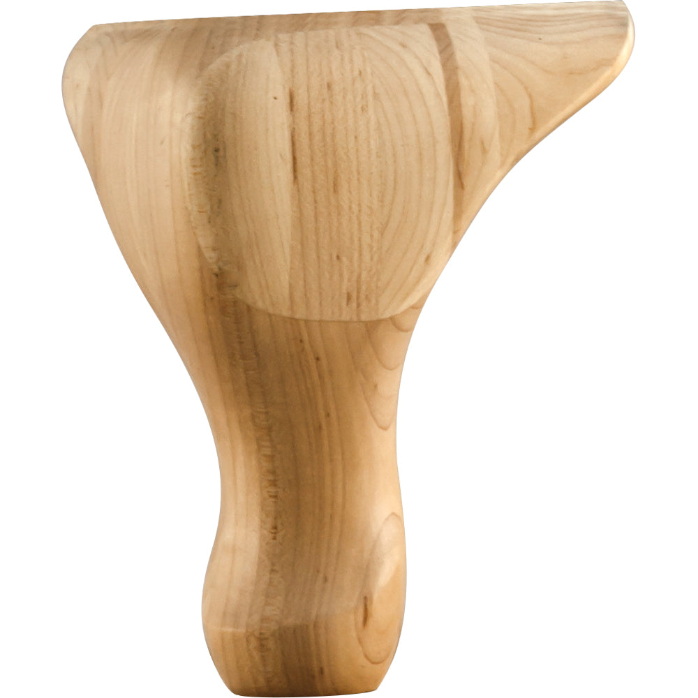 Queen Anne Traditional Leg-Unfinished (Rubberwood)