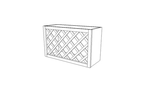 W3018WR Wall Wine Cabinets Country Oak Classic (CYOF)