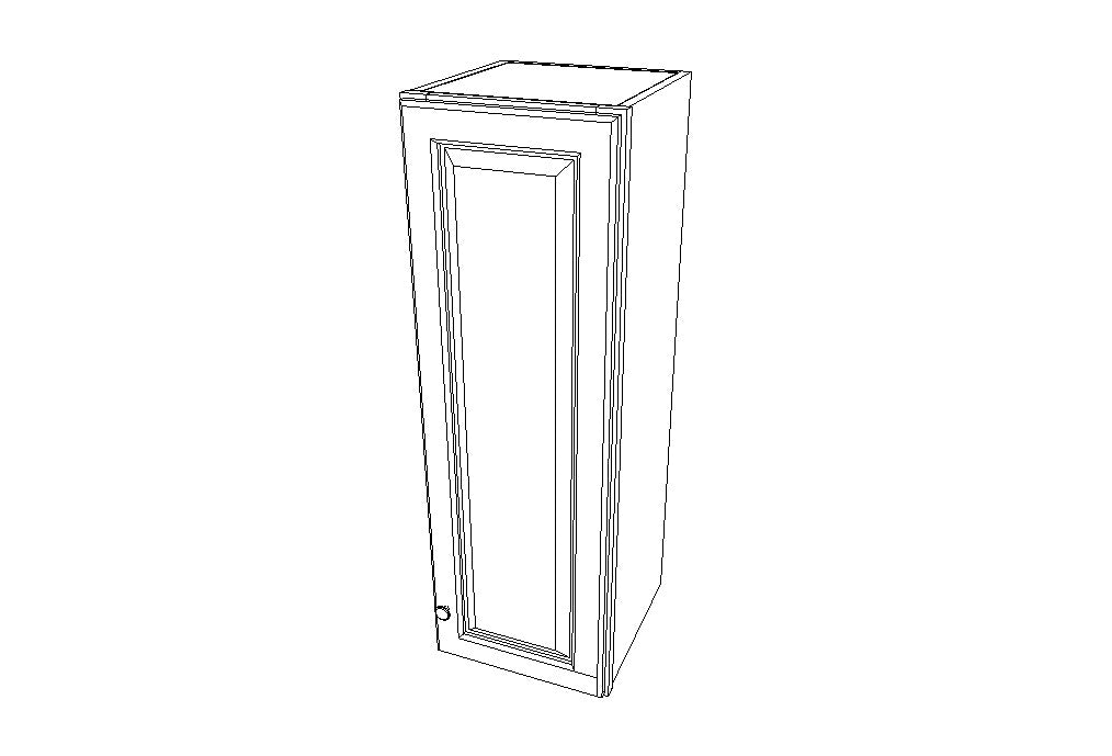 W1236 Wall Single Door Cabinets 36'' Height Ice White Shaker (AW)