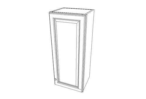W1542 Wall Single Door Cabinets 42'' Height Country Oak Classic (CYOF)