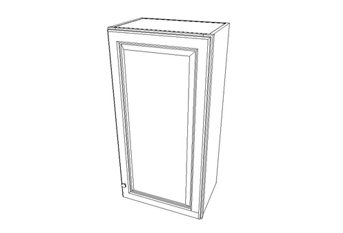 W1830 Wall Single Door Cabinets 30'' Height Country Oak Classic (CYOF)