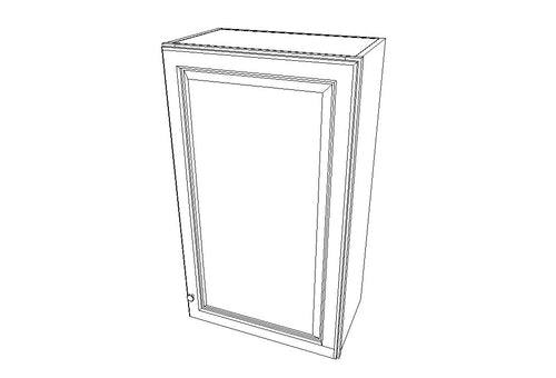 W2130 Wall Single Door Cabinets 30'' Height Country Oak Classic (CYOF)