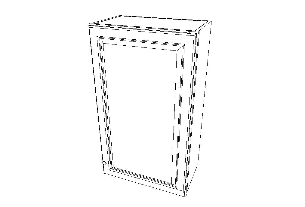 W2136 Wall Single Door Cabinets 36'' Height K-Cinnamon Glaze (KM)