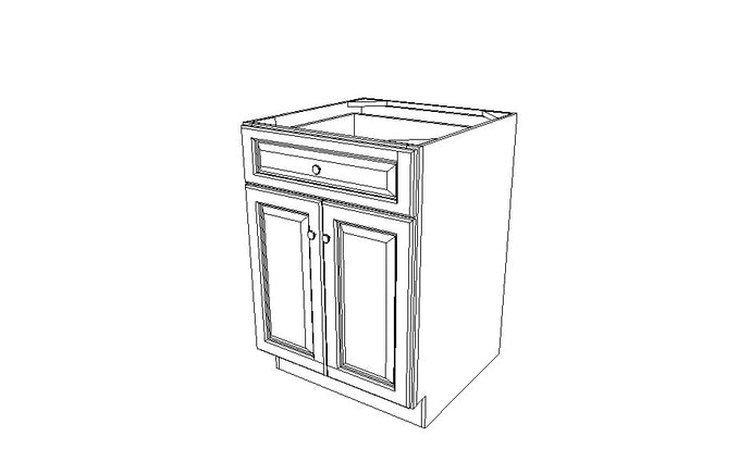 B24B Base Double Door Cabinet Ice White Shaker (AW)