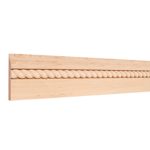 Base Moulding with  Rope-Unfinished (Poplar)