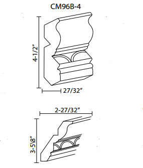 Crown Molding CM96B-4 Signature Pearl (SL)