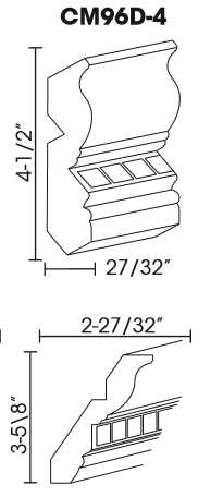 Crown Molding CM96D-4 Pacifica (PC)