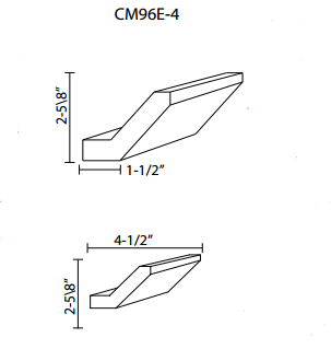 Crown Molding CM96E-4 Ice White Shaker (AW)