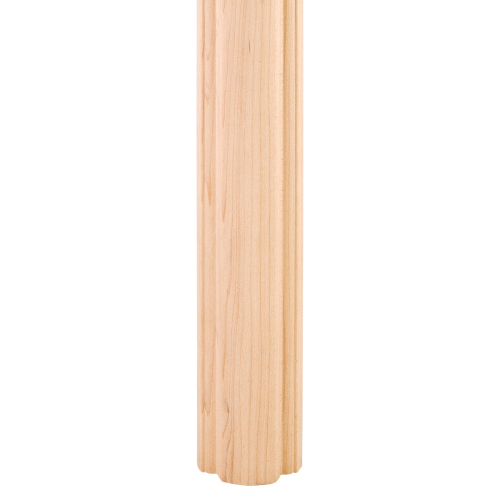 Column Moulding Half Round Smooth Pattern-Unfinished (Hard Maple)