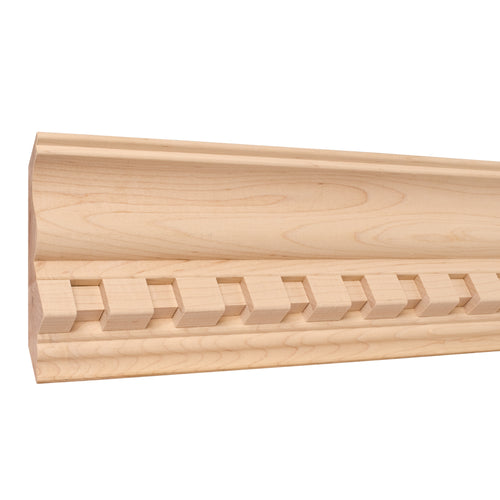Crown Moulding with Dentil-Unfinished (Cherry)