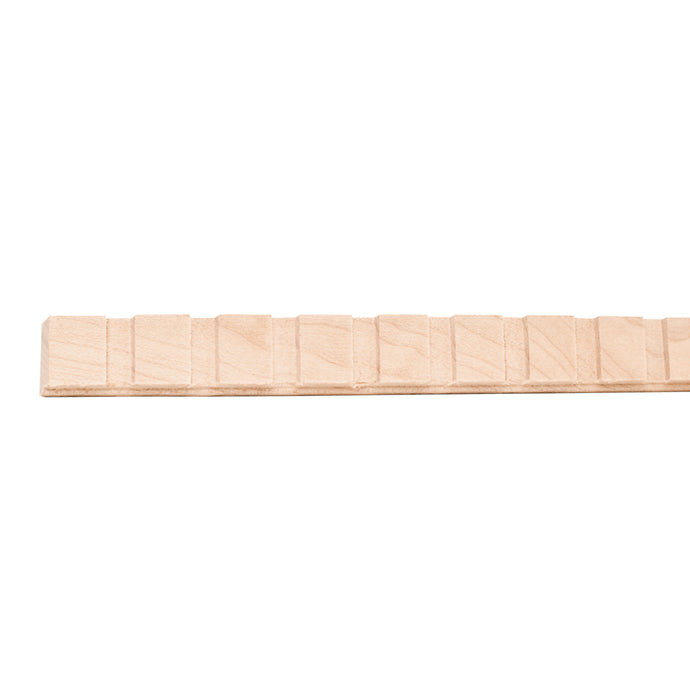 5/8in. x 1/4in. Dentil with 1/4in. gap and 1/2in. teeth-Unfinished (Poplar)