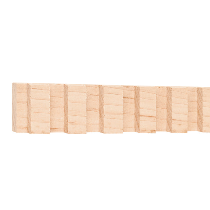 1-1/4in. x 5/8in. Dentil with 1/2in. gap and 1/2in. teeth-Unfinished (Poplar)