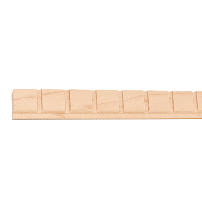11/16in. x 3/16in. Dentil with 1/8in. gap and 1/2in. teeth-Unfinished (Hard Maple)