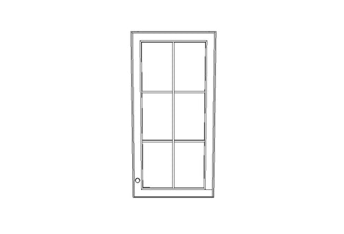 WDC2436GD Wall Cabinets Mullion Glass doors Gramercy White (GW)