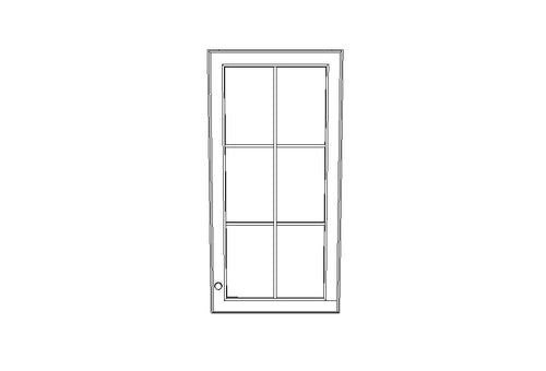 WDC2430GD Wall Cabinets Mullion Glass doors Gramercy White (GW)