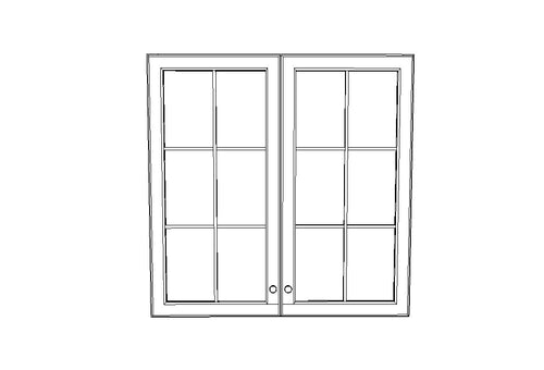 W3030BGD Mullion Glass doors K-Espresso (KE)