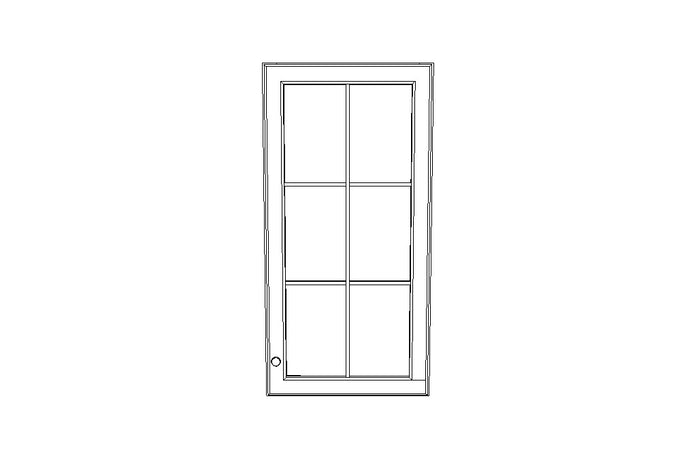 W1530GD  Mullion  Glass doors Signature Pearl (SL)
