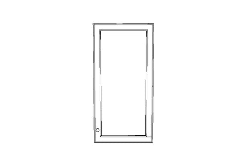 W1836GD no Mullion Glass doors Uptown White (TW)