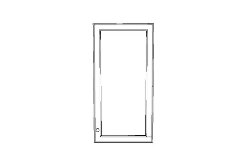 WDC2430GD Wall Cabinets No Mullion Glass doors Gray Shaker (AG)