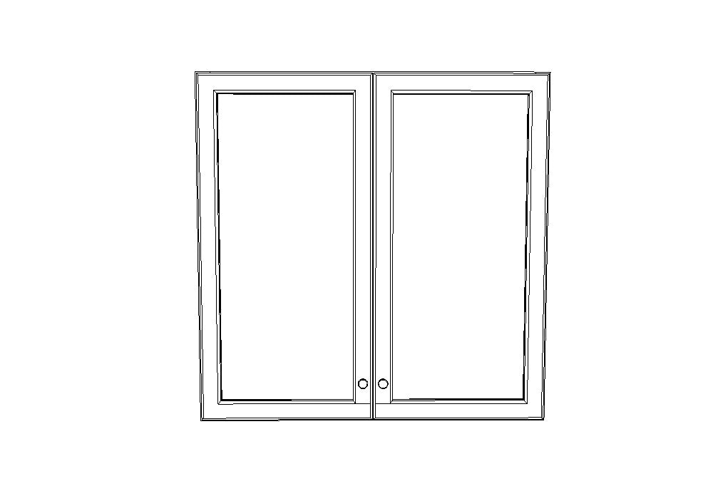 W3642BGD no Mullion Glass doors Downtown Dark (TD)