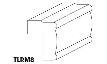TLRM8 Light Rail Molding Ice White Shaker (AW)