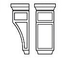 Decorative Corbels CORBEL75M Gramercy White (GW)