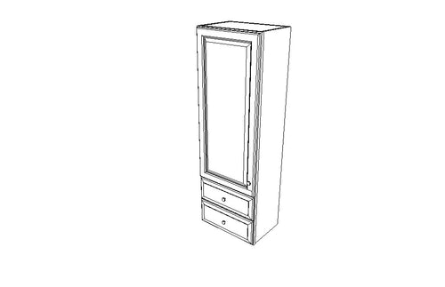 W2D1848 Wall Cabinets With 2 Built in Drawers Gray Shaker (AG)