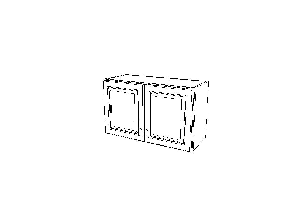 W3018B Wall Double Door Cabinets 18'',  High Downtown Dark (TD)