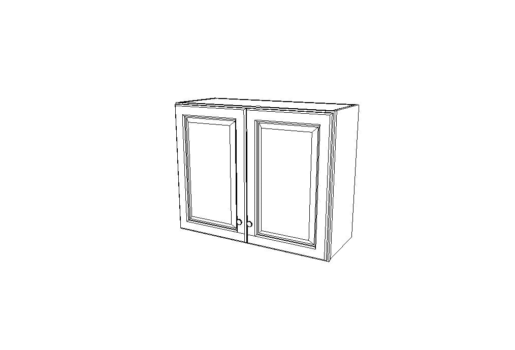 W3024B Wall Double Door Cabinets 24'',  High Downtown Dark (TD)