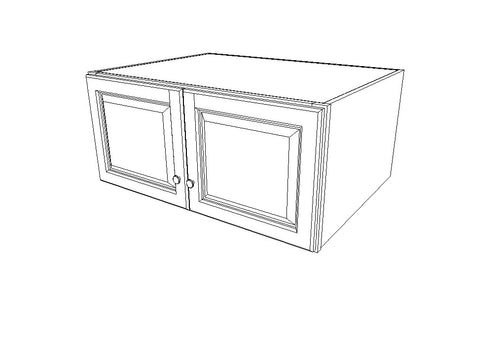 W361524B Wall Double Door Cabinets 15'', High 24'' Depth Country Oak Classic (CYOF)