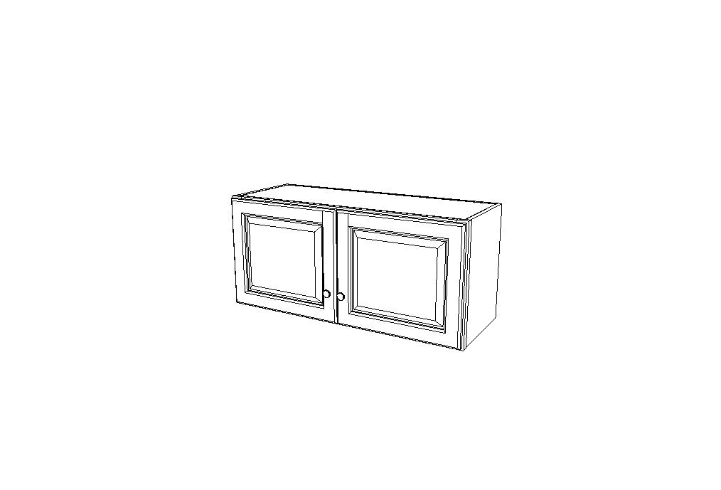 W3315B Wall Double Door Cabinets 15'', High Downtown Dark (TD)