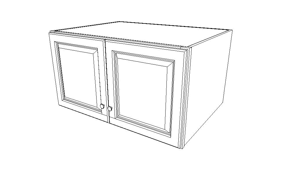 W331824B Wall Double Door Cabinets 18'' High 24'' Depth Downtown Dark (TD)