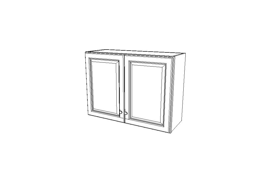 W3324B Wall Double Door Cabinets 24''  High Downtown Dark (TD)
