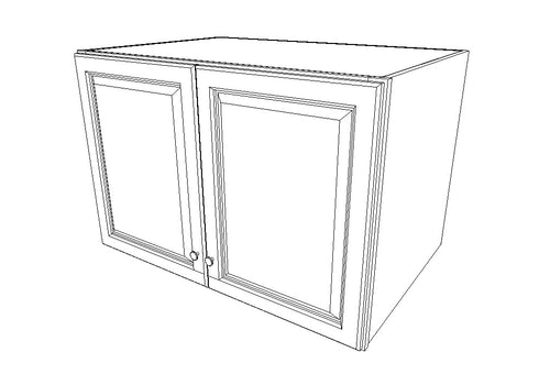 W302424B Wall Double Door Cabinets 24'' High 24'' Depth Country Oak Classic (CYOF)