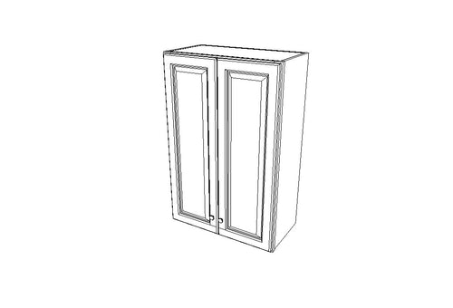 W2430B Wall Double Door Cabinets 30'' Height Country Oak Classic (CYOF)